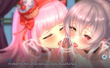 双子のフェラと口内射精