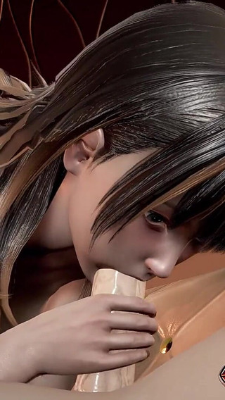 アニメ美女ナナミの3D変態：巨根のためのパイズリ快楽とずさんなフェラ