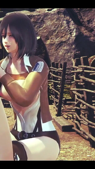 タイタンズ ヘンタイ - ミカサが顔にザーメンを手コキし、ディルドを使う - マンガ アニメ 日本のアジア ゲーム ポルノ